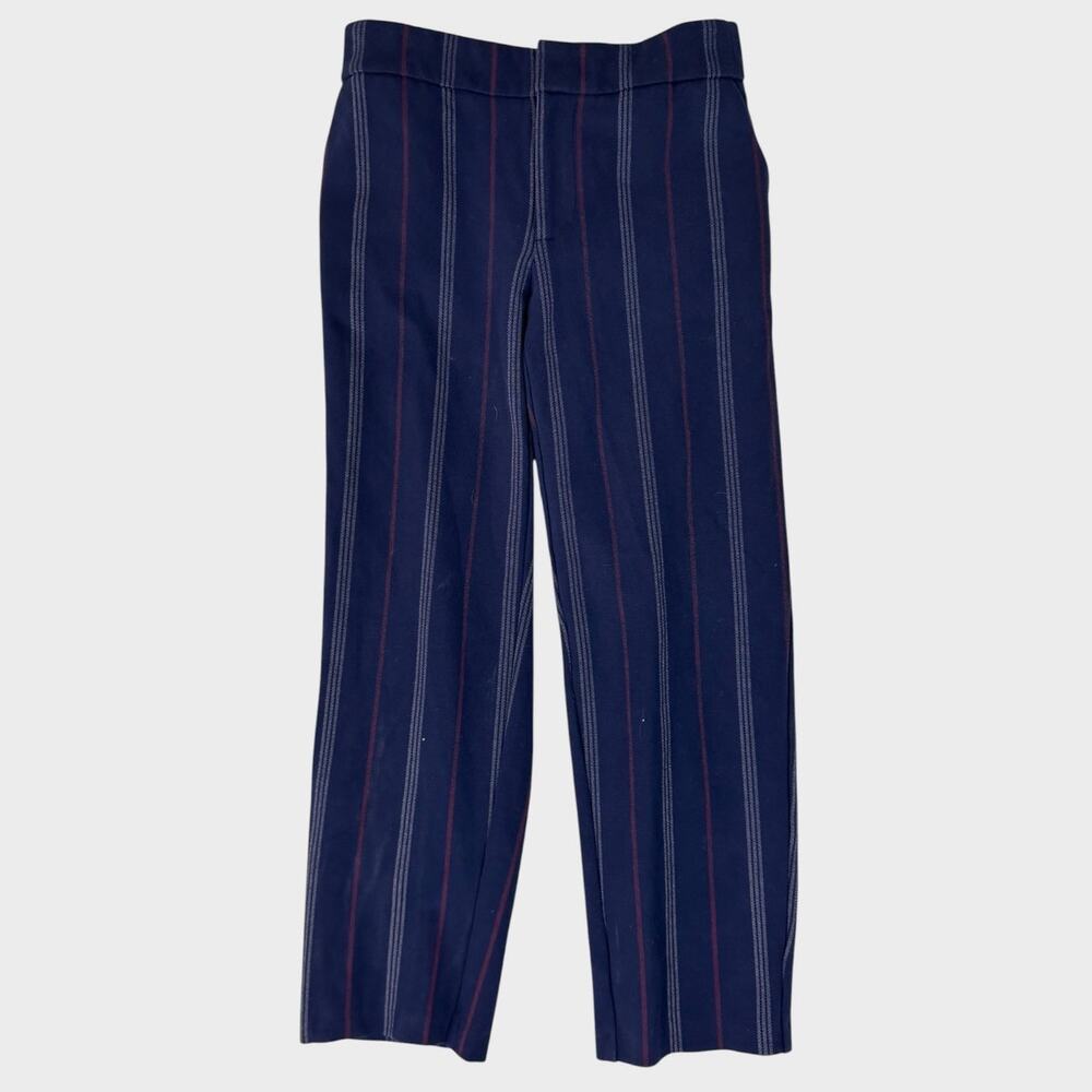 Tommy Hilfiger Womens XXS Blue Stripe Pants Lined 24" Inseam Cropped